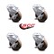 Service Caster 4 Inch High Temp Glass Filled Nylon Wheel Swivel Bolt Hole Caster Set with Brake SCC-BH20S414-GFNSHT-TLB-4 - alternate 2